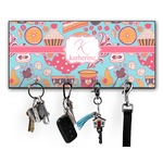 Dessert & Coffee Key Hanger w/ 4 Hooks w/ Name and Initial