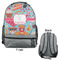 Dessert & Coffee Large Backpack - Gray - Front & Back View