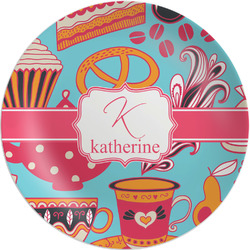 Dessert & Coffee Melamine Salad Plate - 8" (Personalized)