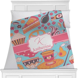 Dessert & Coffee Minky Blanket - Toddler / Throw - 60"x50" - Single Sided (Personalized)