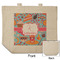 Dessert & Coffee Reusable Cotton Grocery Bag - Front & Back View