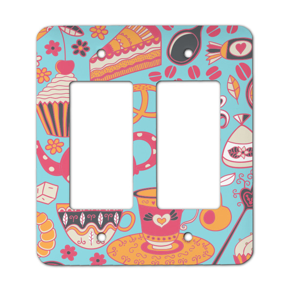 Custom Dessert & Coffee Rocker Style Light Switch Cover - Two Switch