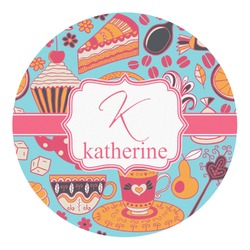 Dessert & Coffee Round Decal - XLarge (Personalized)