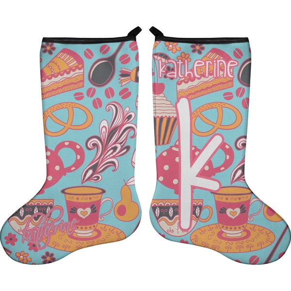 Custom Dessert & Coffee Holiday Stocking - Double-Sided - Neoprene (Personalized)