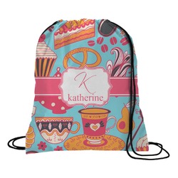 Dessert & Coffee Drawstring Backpack - Medium (Personalized)