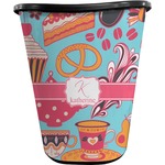 Dessert & Coffee Waste Basket - Double Sided (Black) (Personalized)