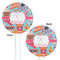 Dessert & Coffee White Plastic 5.5" Stir Stick - Double Sided - Round - Front & Back