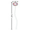 Dessert & Coffee White Plastic 7" Stir Stick - Oval - Dimensions