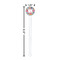 Dessert & Coffee White Plastic 7" Stir Stick - Round - Dimensions