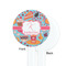 Dessert & Coffee White Plastic 7" Stir Stick - Single Sided - Round - Front & Back