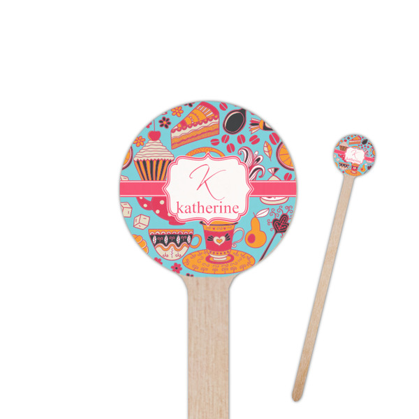 Custom Dessert & Coffee Round Wooden Stir Sticks (Personalized)