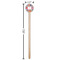 Dessert & Coffee Wooden 7.5" Stir Stick - Round - Dimensions