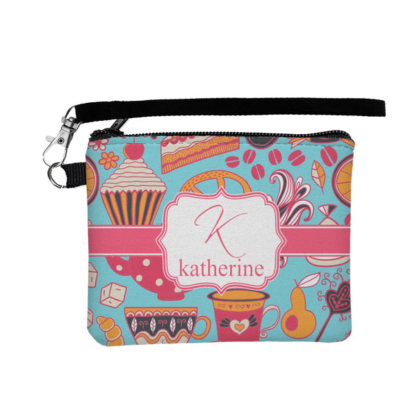 Custom Dessert & Coffee Wristlet ID Case w/ Name and Initial