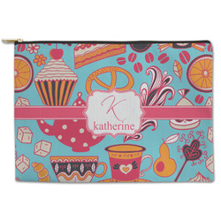 Dessert & Coffee Zipper Pouch - Large - 12.5"x8.5" (Personalized)