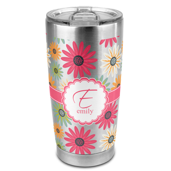 Custom Daisies 20oz Stainless Steel Double Wall Tumbler - Full Print (Personalized)