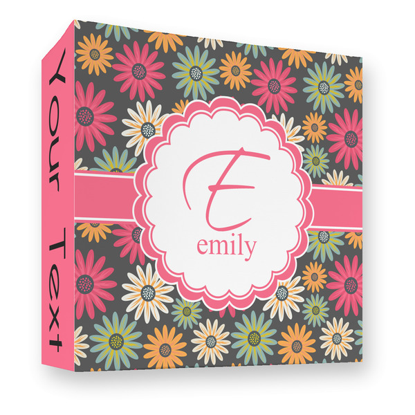 Custom Daisies 3 Ring Binder - Full Wrap - 3" (Personalized)