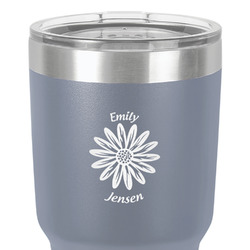 Daisies 30 oz Stainless Steel Tumbler - Grey - Double-Sided (Personalized)