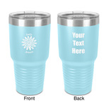 Daisies 30 oz Stainless Steel Tumbler - Teal - Double-Sided (Personalized)