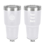 Daisies 30 oz Stainless Steel Tumbler - White - Double-Sided (Personalized)