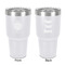 Daisies 30 oz Stainless Steel Ringneck Tumbler - White - Double Sided - Front & Back