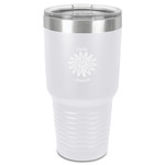 Daisies 30 oz Stainless Steel Tumbler - White - Single-Sided (Personalized)