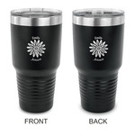 Daisies 30 oz Stainless Steel Tumbler - Black - Double Sided (Personalized)