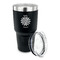 Daisies 30 oz Stainless Steel Ringneck Tumblers - Black - LID OFF