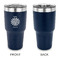 Daisies 30 oz Stainless Steel Ringneck Tumblers - Navy - Single Sided - APPROVAL