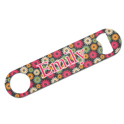 Daisies Bar Bottle Opener - White w/ Name and Initial