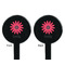 Daisies Black Plastic 7" Stir Stick - Double Sided - Round - Front & Back