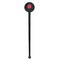 Daisies Black Plastic 7" Stir Stick - Round - Single Stick