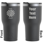 Daisies RTIC Tumbler - Black - Engraved Front & Back (Personalized)