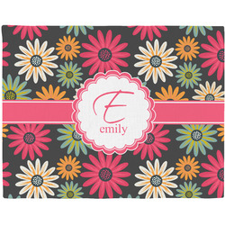 Daisies Woven Fabric Placemat - Twill w/ Name and Initial