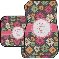 Daisies Car Floor Mats Set - 2 Front & 2 Back (Personalized)
