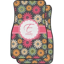 Daisies Car Floor Mats (Front Seat) (Personalized)