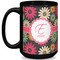 Daisies Coffee Mug - 15 oz - Black Full