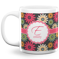 Daisies 20 Oz Coffee Mug - White (Personalized)