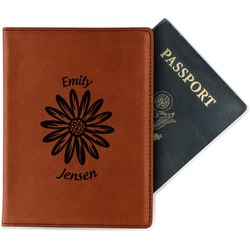 Daisies Passport Holder - Faux Leather (Personalized)