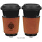 Daisies Cognac Leatherette Mug Sleeve - Single Sided Apvl