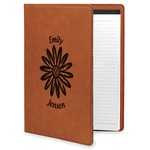 Daisies Leatherette Portfolio with Notepad (Personalized)