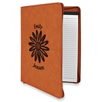 Daisies Leatherette Zipper Portfolio with Notepad (Personalized)