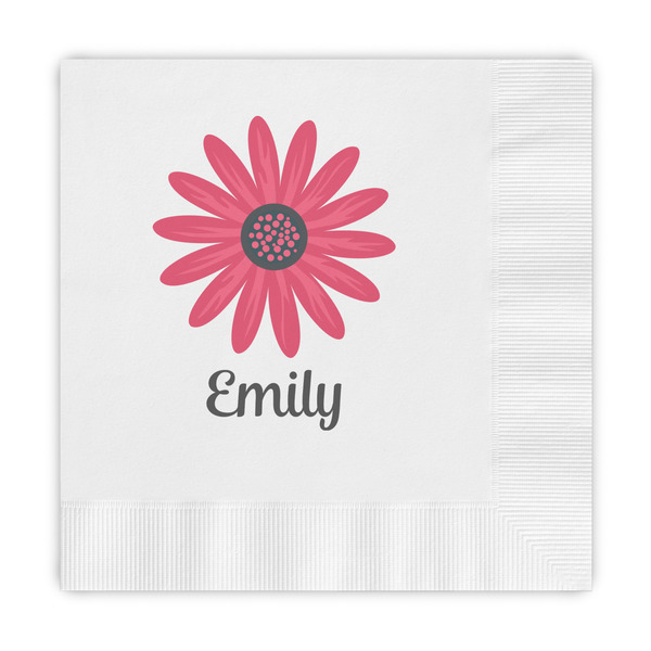 Custom Daisies Embossed Decorative Napkins (Personalized)