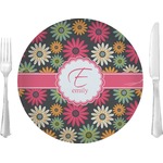 Daisies 10" Glass Lunch / Dinner Plates - Single or Set (Personalized)