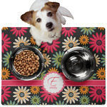 Daisies Dog Food Mat - Medium w/ Name and Initial