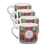 Daisies Double Shot Espresso Cups - Set of 4 (Personalized)