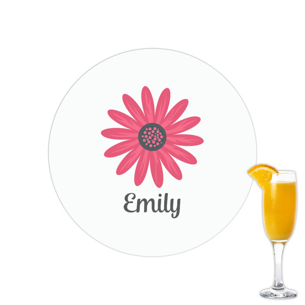 Custom Daisies Printed Drink Topper - 2.15" (Personalized)