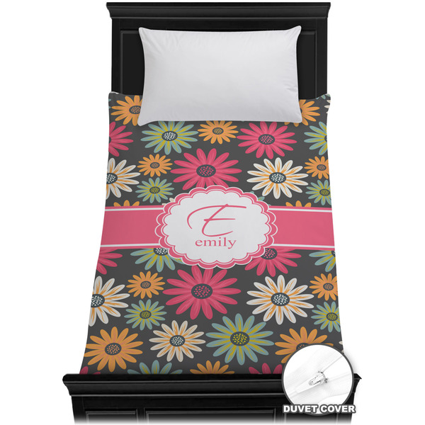 Custom Daisies Duvet Cover - Twin XL (Personalized)