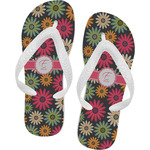 Daisies Flip Flops - Large (Personalized)