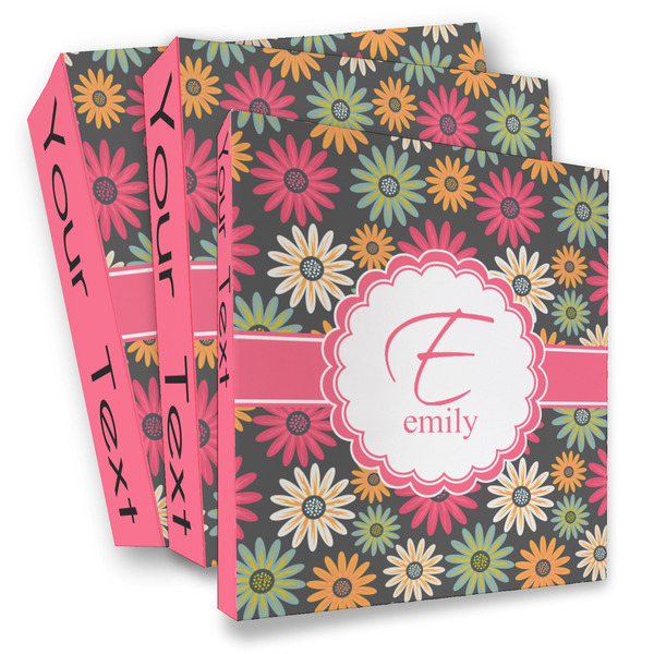 Custom Daisies 3 Ring Binder - Full Wrap (Personalized)