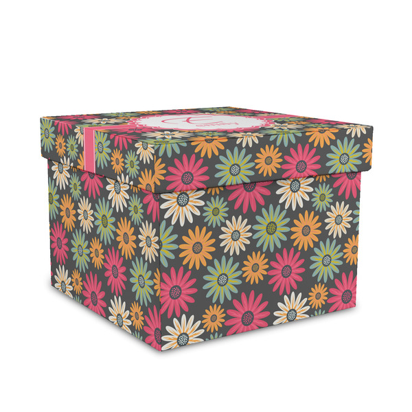 Custom Daisies Gift Box with Lid - Canvas Wrapped - Medium (Personalized)